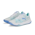 Puma Halowe buty do gry w tenisa Accelerate Turbo Nitro II #22 białe/jasnoniebieskie damskie